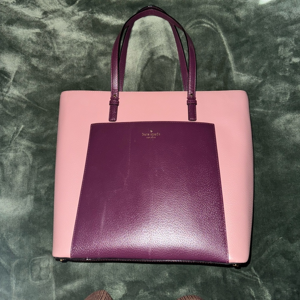 Kate Spade -
Maroon & Mauve Grand Street Color Block Sadie Women’s Purse—Large